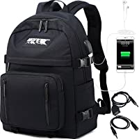 Los mejores  - HASAGEI Mochila Escolares Juveniles para 15.6 Portátil Mochila Unisex de Carga USB Backpack Resistente Al Agua…